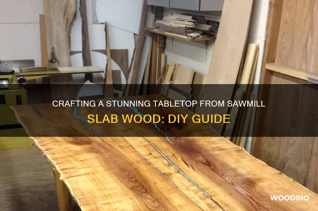 how to make a table top from sawmill slab wood