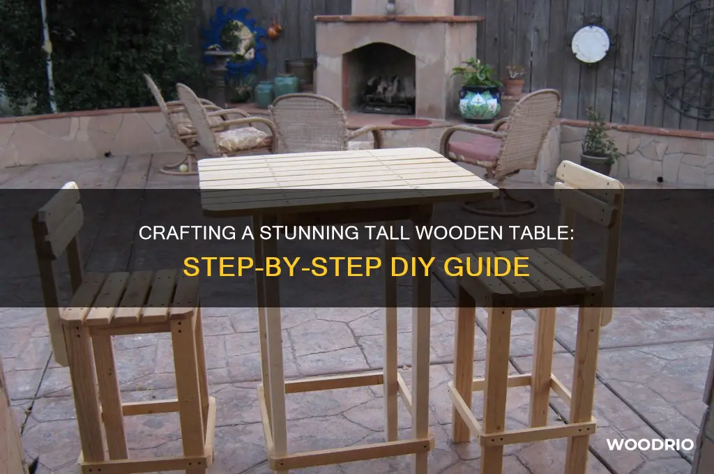 how to make a tall wooden table