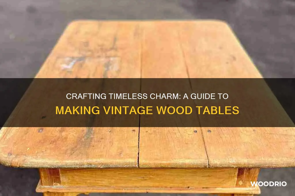 how to make a vintage wood table