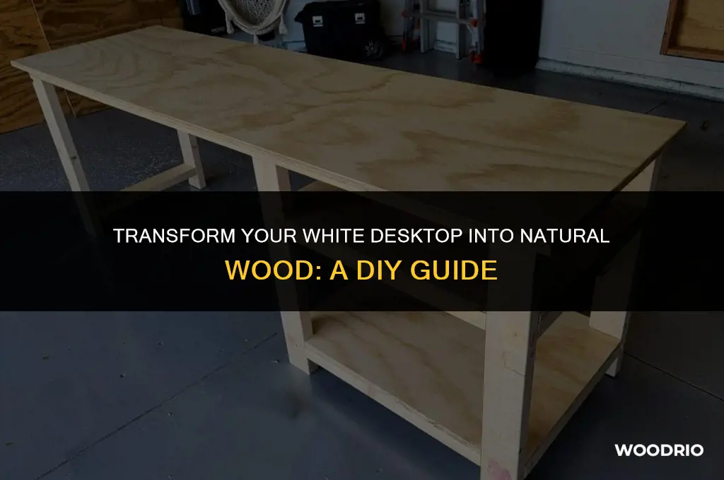 how to make a white desktop look like natural wood