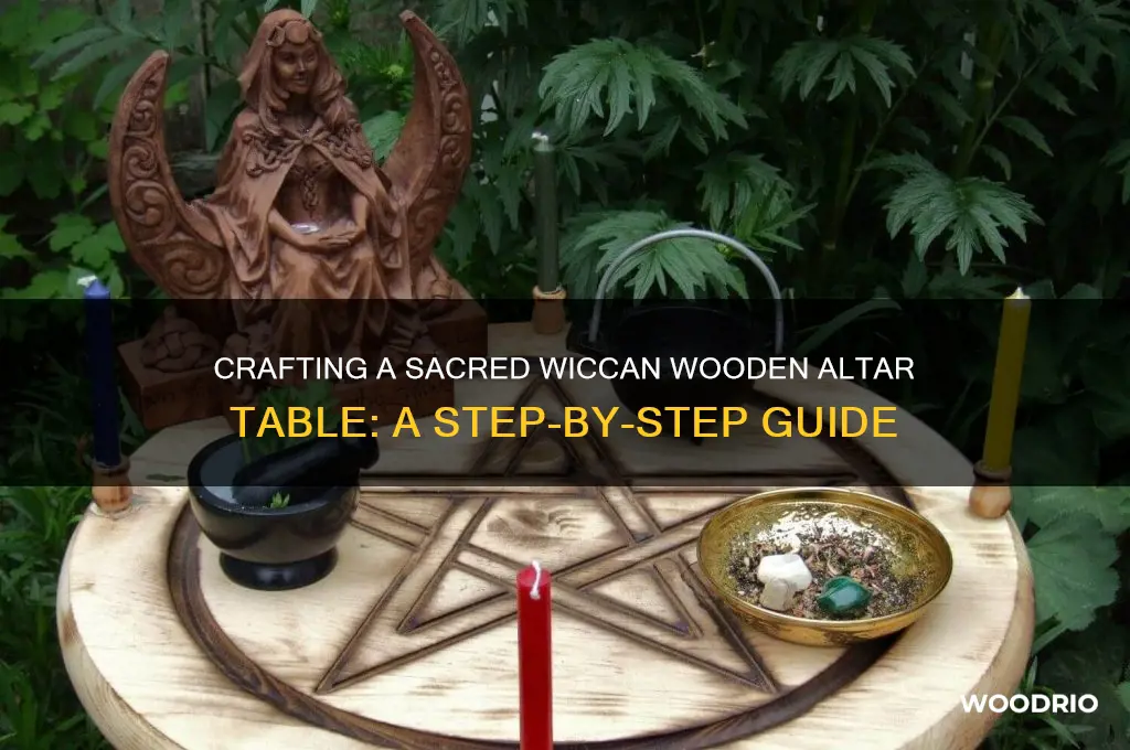 how to make a wiccan wooden altar table
