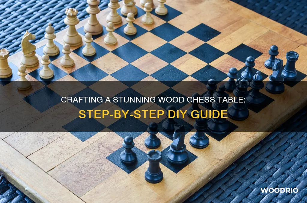how to make a wood chess table