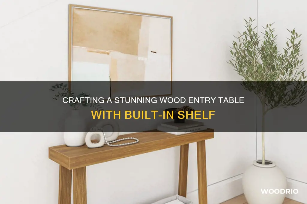how to make a wood entry table with a shelf