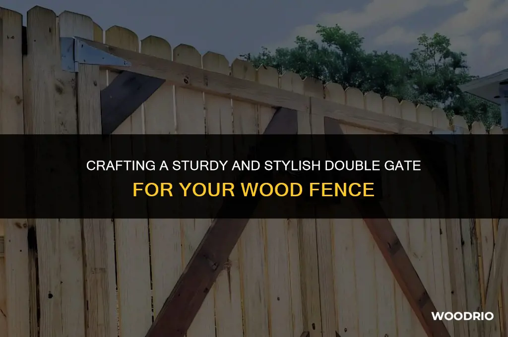 how to make a wood fence double gate