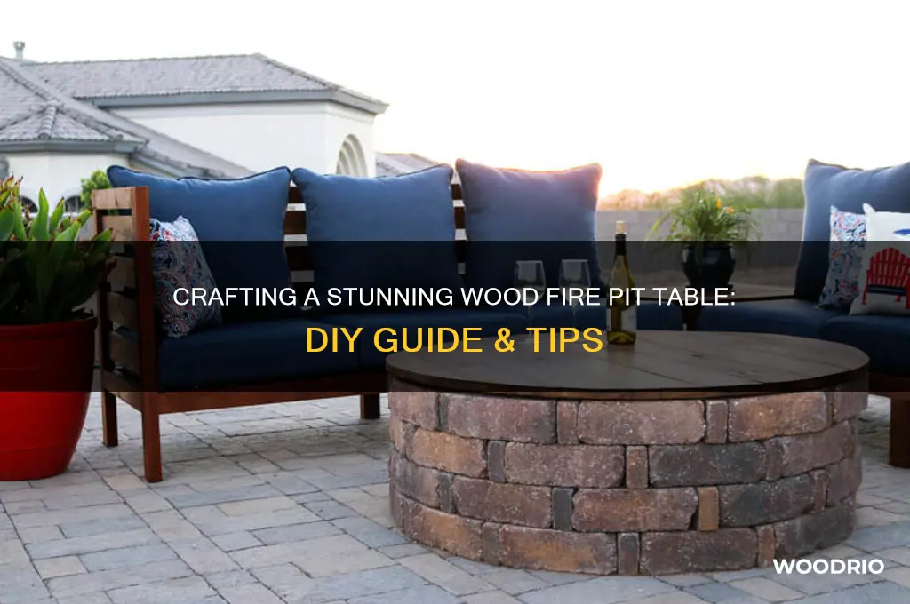 how to make a wood fire pit table