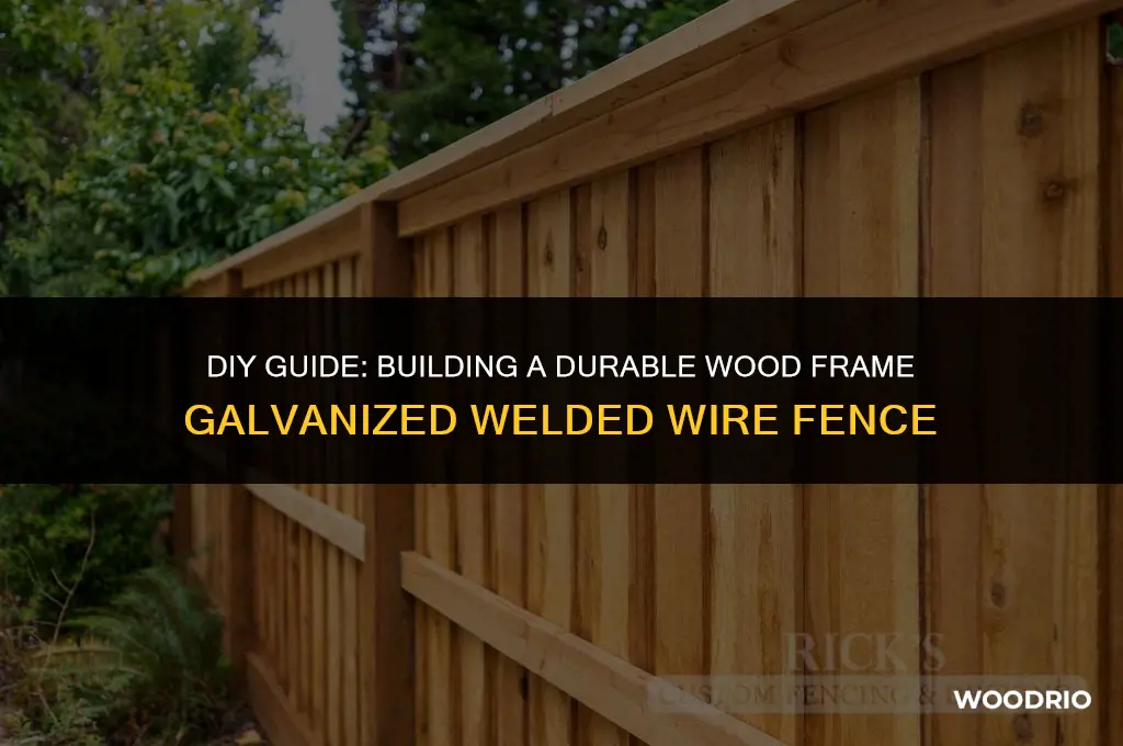 how to make a wood frame galvanized welded wire fence
