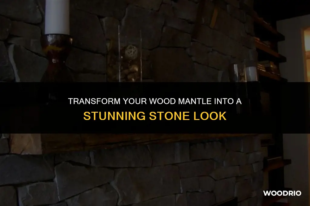 how to make a wood mantle look like stone