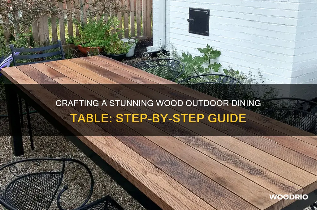 how to make a wood outdoor dining table