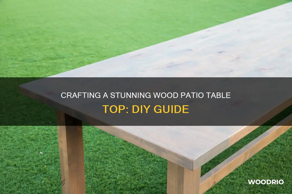 how to make a wood patio table top