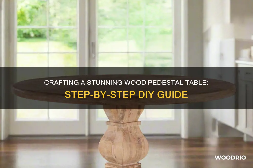 how to make a wood pedestal table
