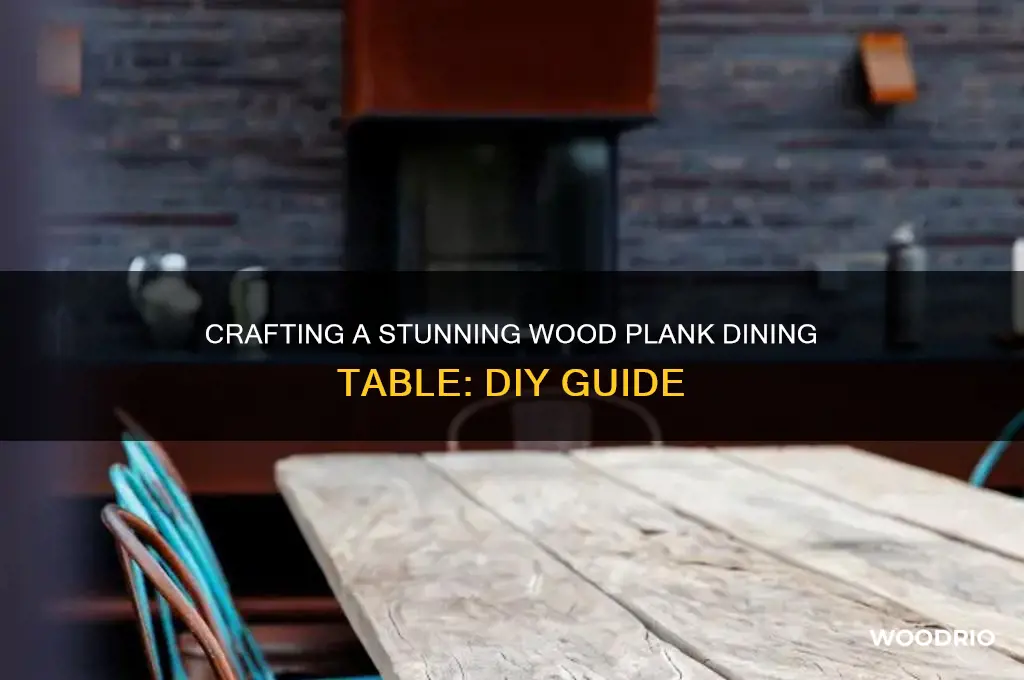 how to make a wood plank dining table
