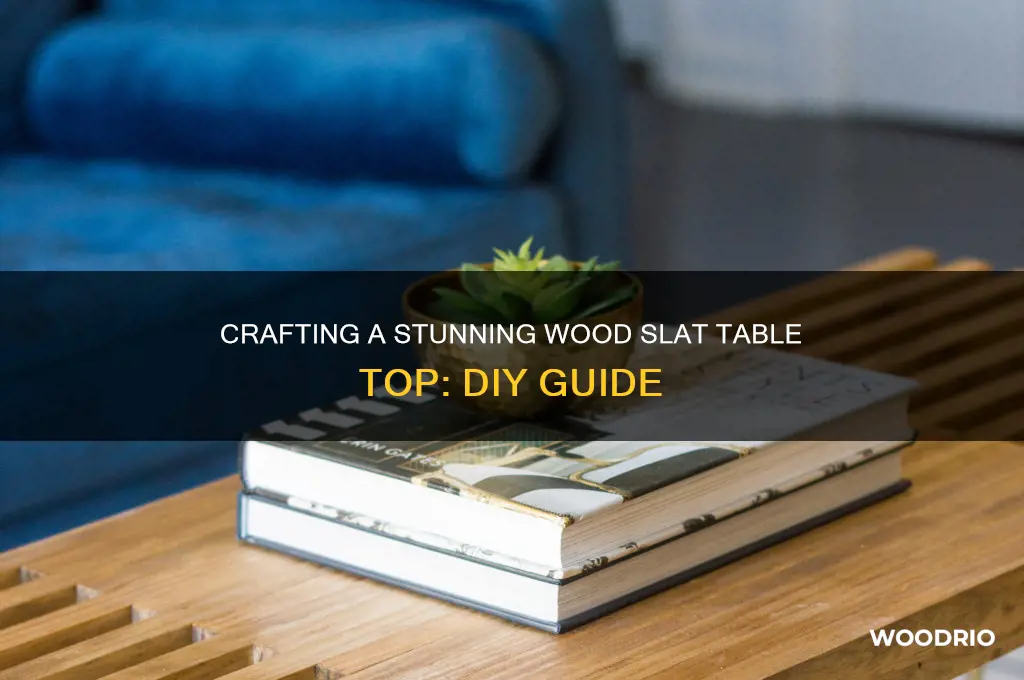 how to make a wood slat table top