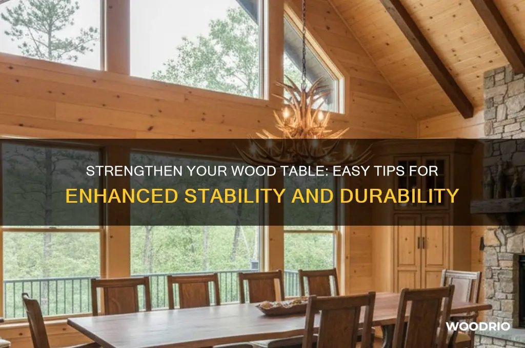 how to make a wood table more sturdy
