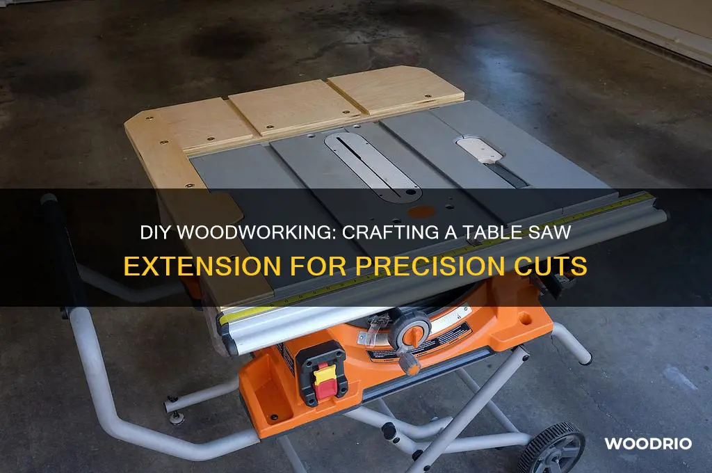 how to make a wood table saw extension