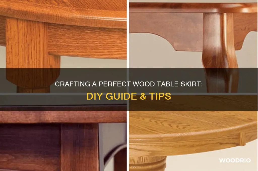how to make a wood table skirt
