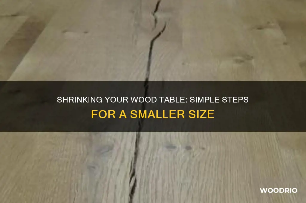 how to make a wood table smaller