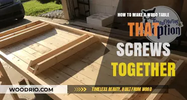 DIY Wood Table: Easy Screw-Together Assembly Guide for Beginners