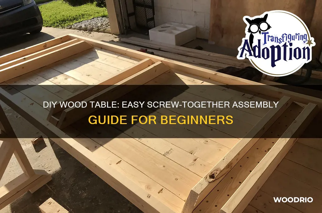how to make a wood table that screws together