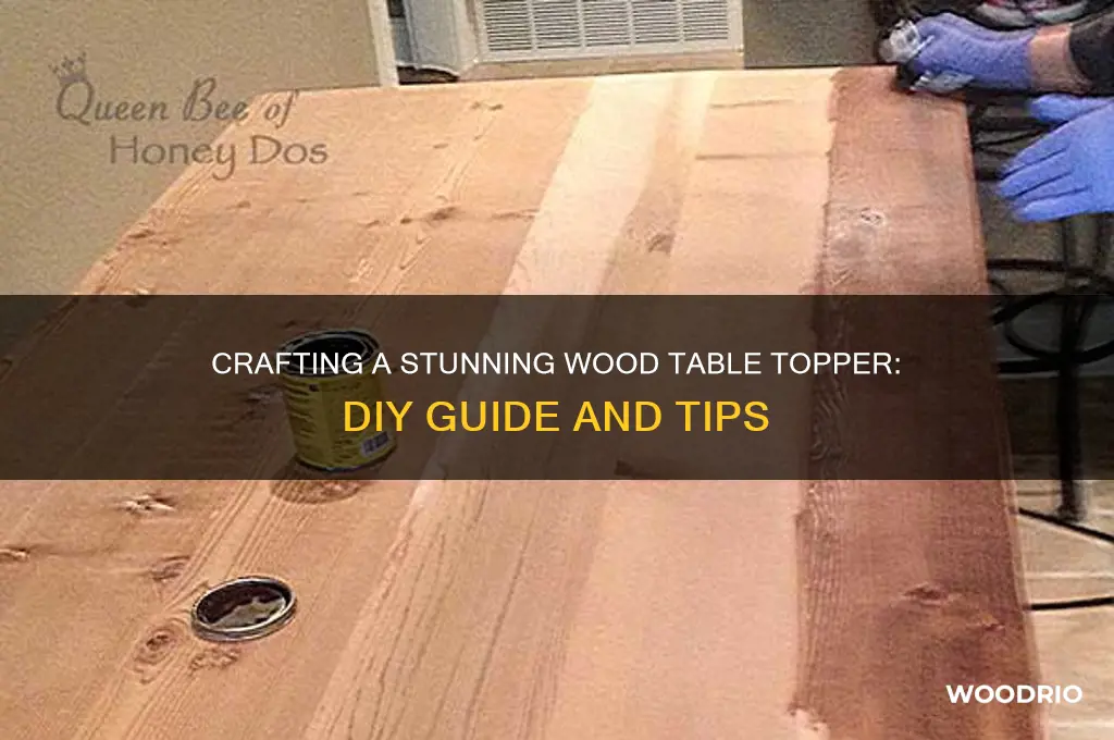 how to make a wood table topper