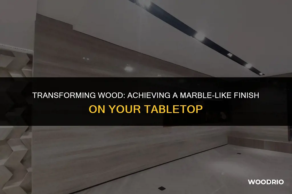 how to make a wood top look like marble