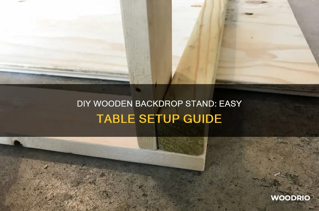 how to make a wooden backdrop stand for table