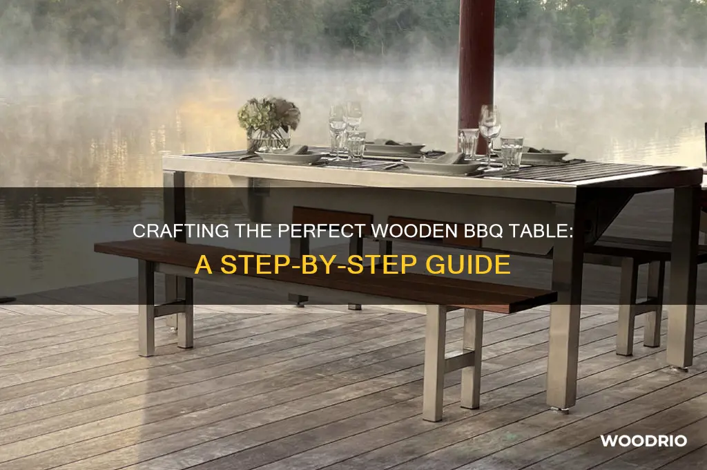 how to make a wooden bbq table