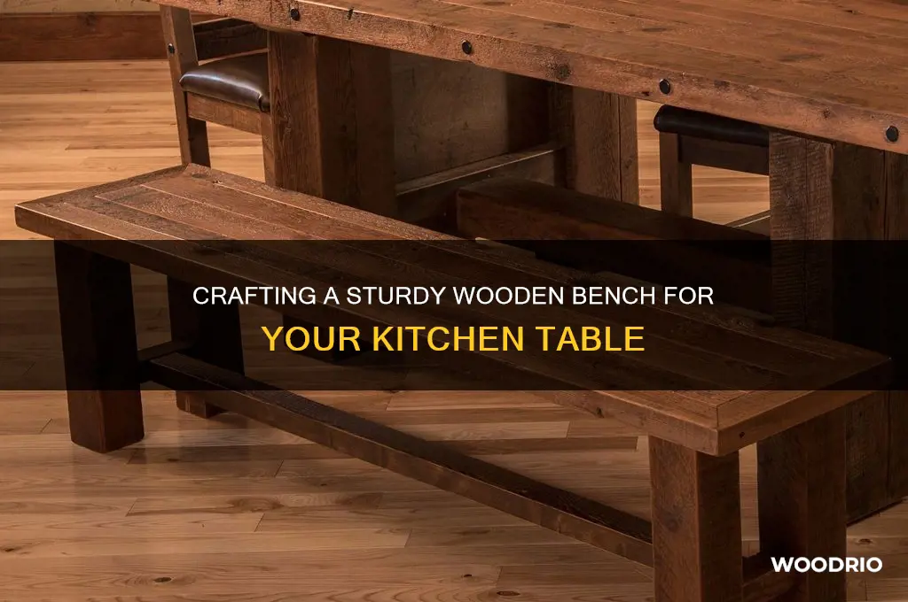 how to make a wooden bench for kitchen table