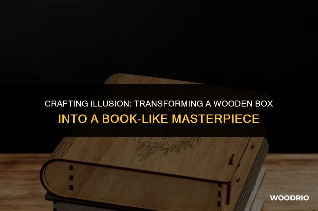 how to make a wooden box look like a book