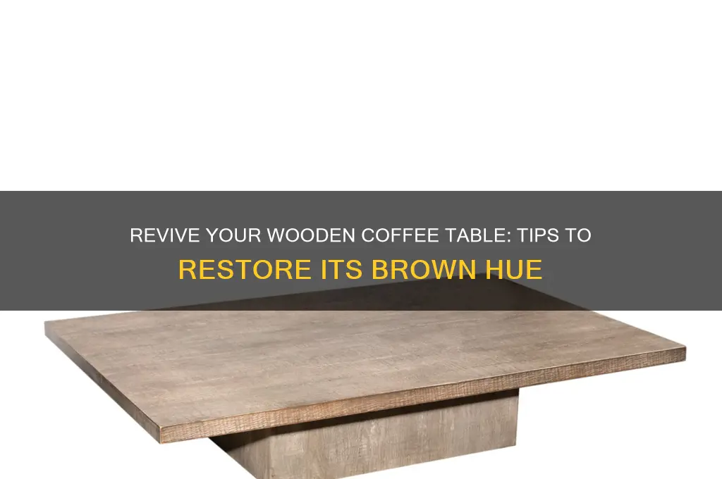 how to make a wooden coffee table brown again