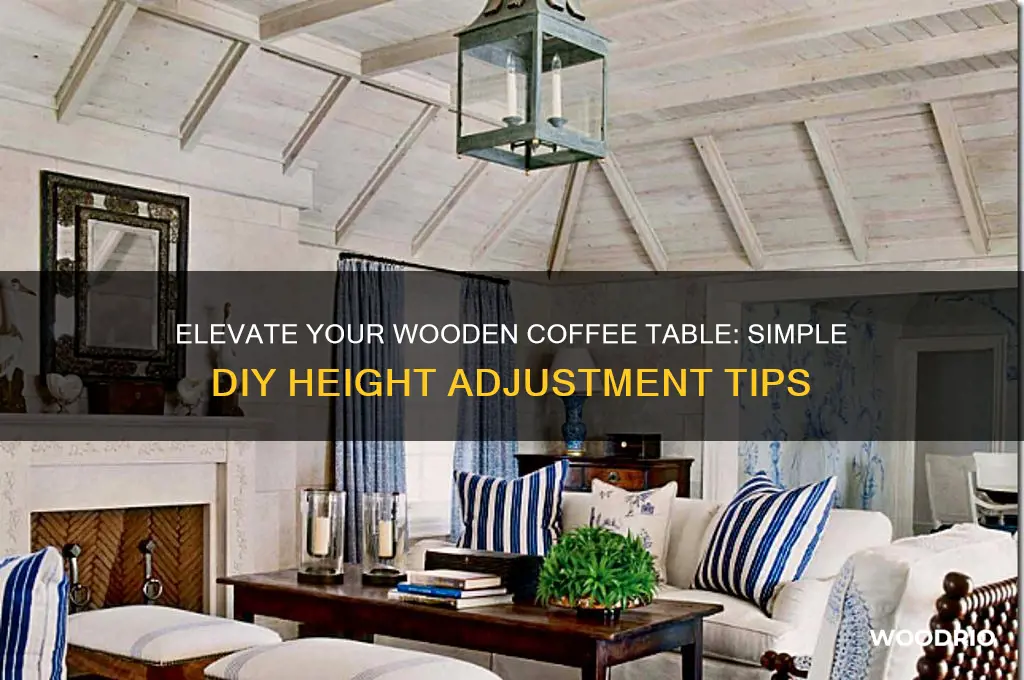 how to make a wooden coffee table taller