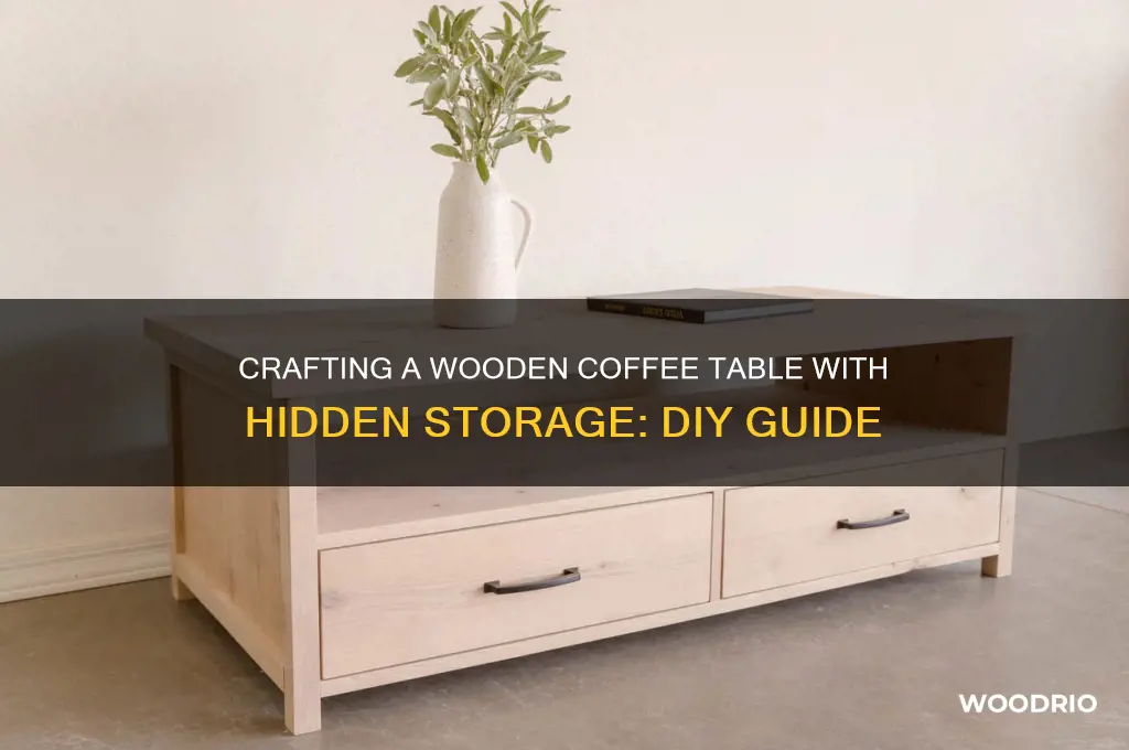 how to make a wooden coffee table with storage