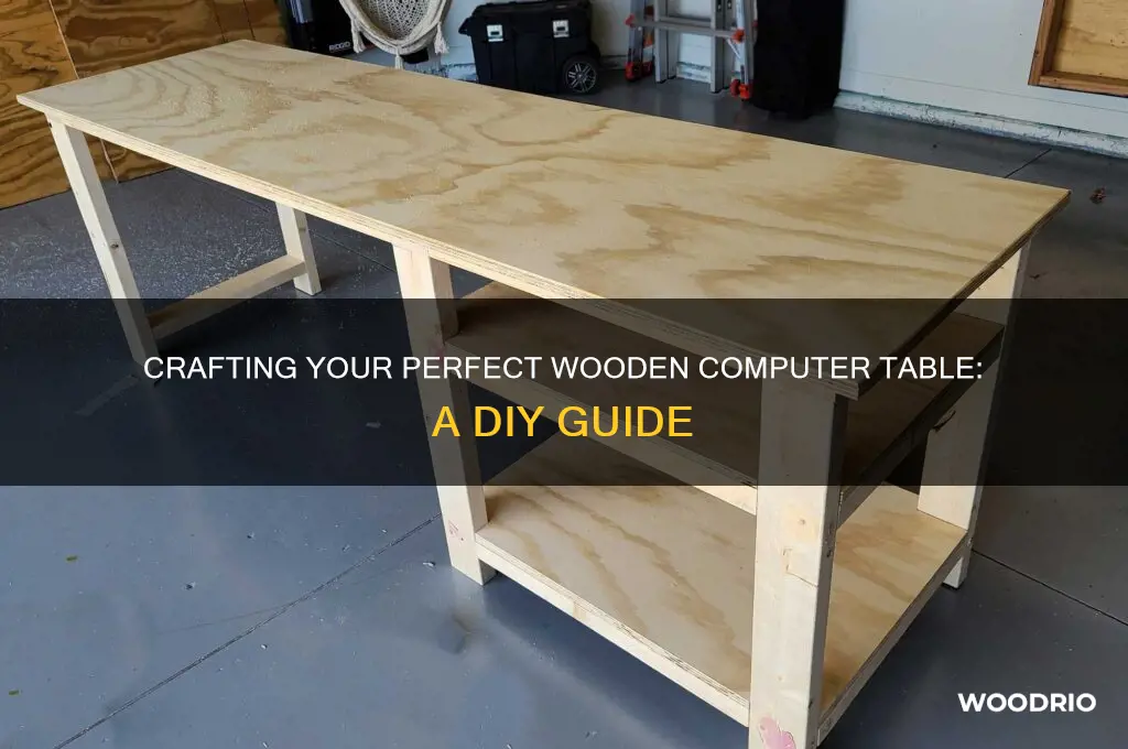 how to make a wooden computer table