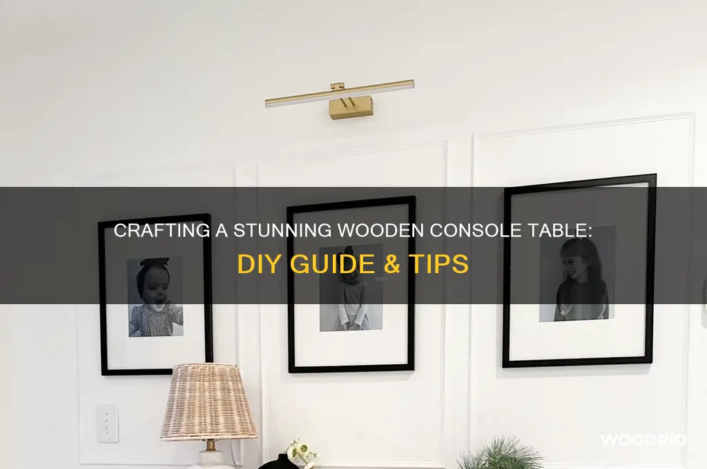 how to make a wooden console table
