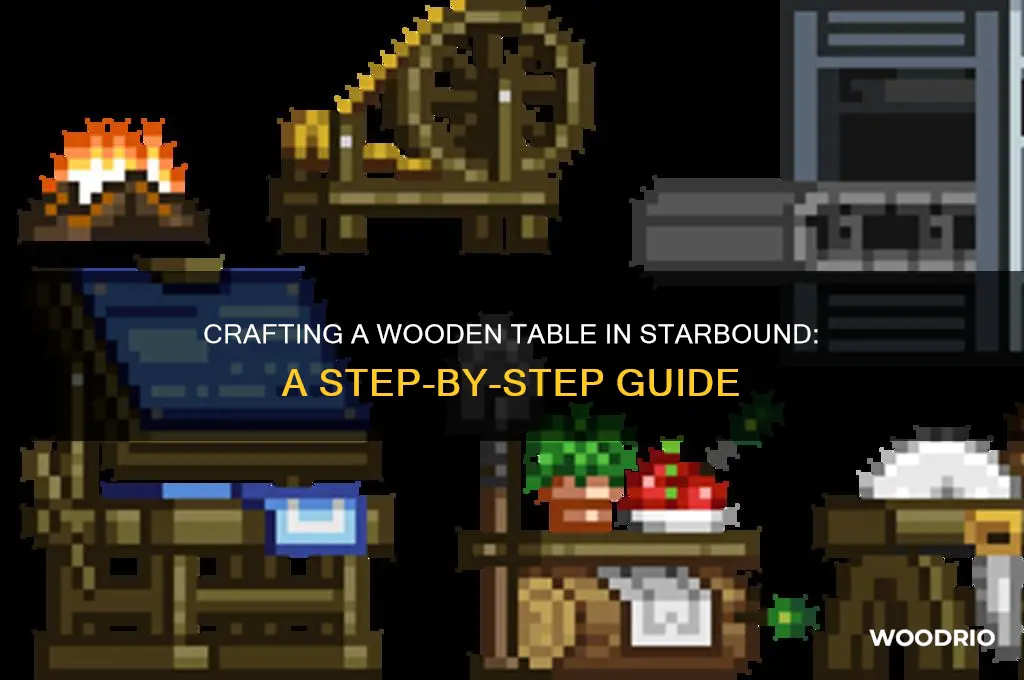 how to make a wooden crafting table in starbound