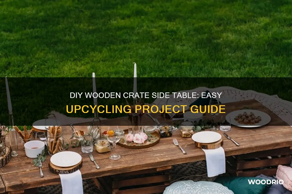how to make a wooden crate side table