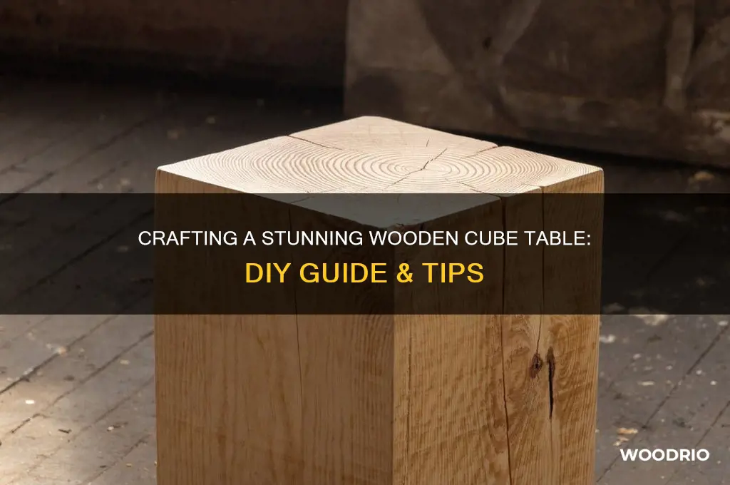 how to make a wooden cube table
