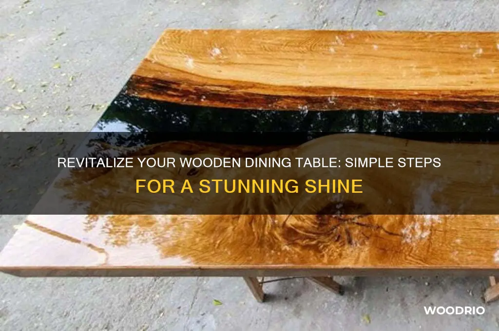 how to make a wooden dining table shine
