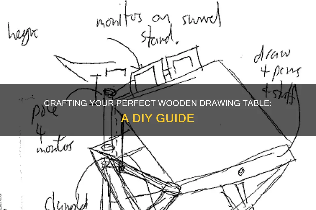 how to make a wooden drawing table