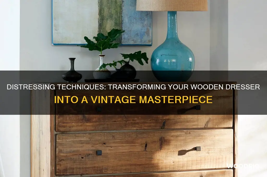 how to make a wooden dresser look old