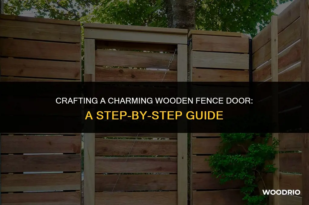 how to make a wooden fence door