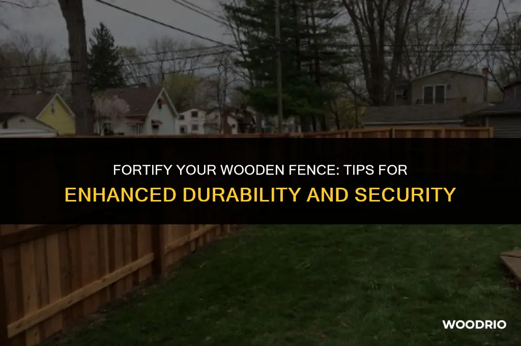 how to make a wooden fence more sturdy