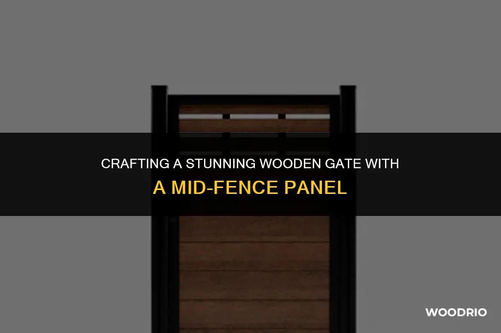 how to make a wooden gate with fence in middle