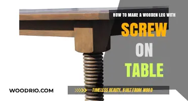 Crafting a Sturdy Wooden Leg with Screw-On Table Attachment