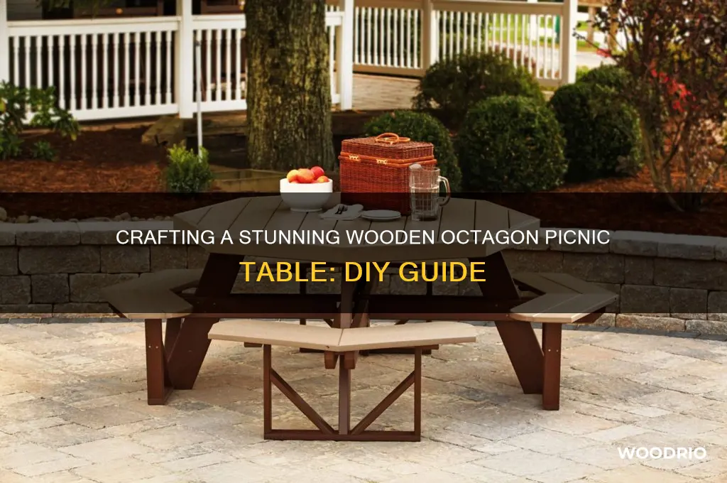 how to make a wooden octagon picnic table