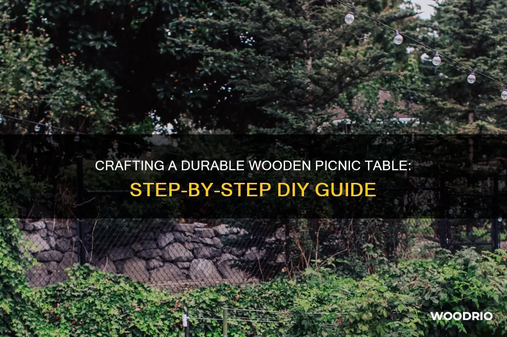 how to make a wooden picnic table