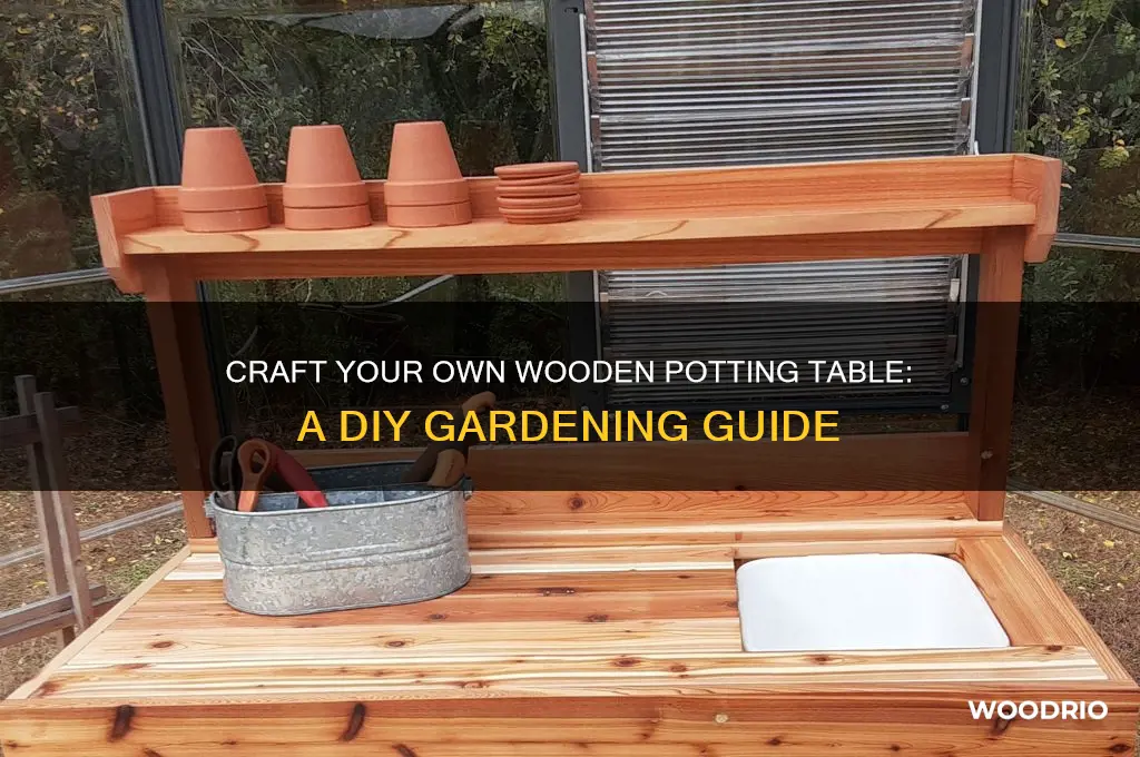how to make a wooden potting table
