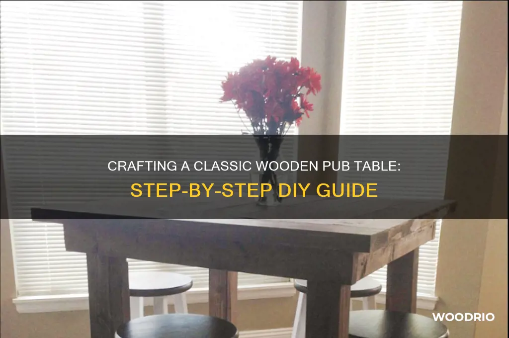 how to make a wooden pub table