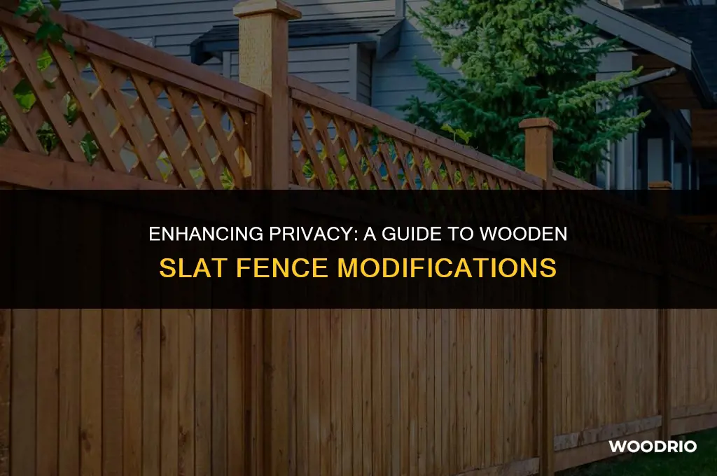 how to make a wooden slat fence more private