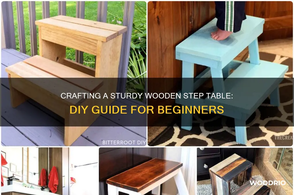how to make a wooden step table