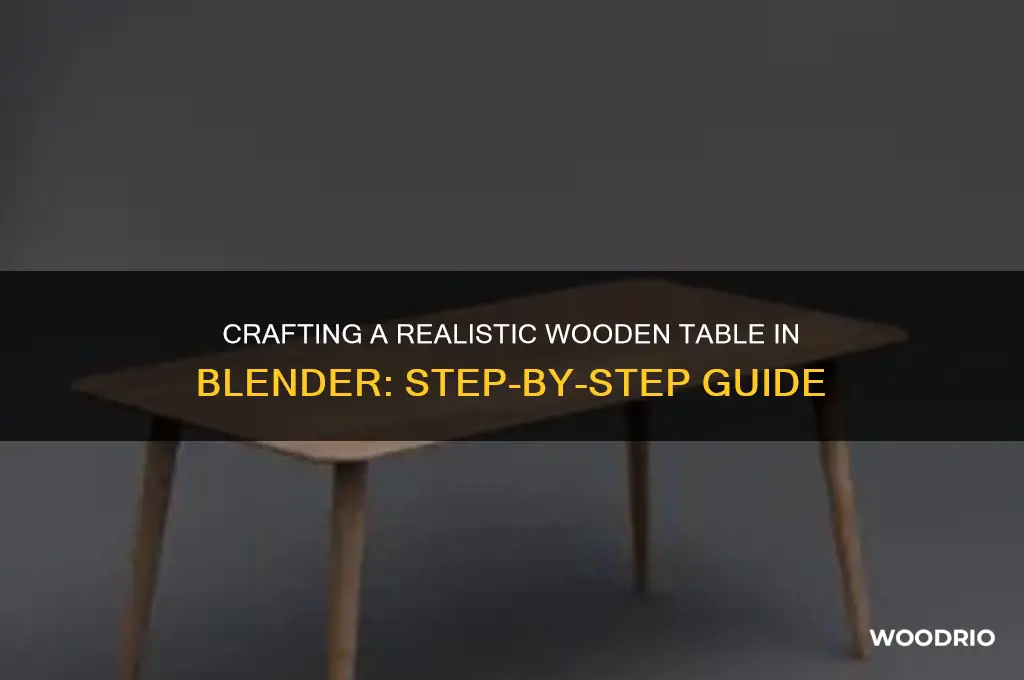 how to make a wooden table in blender